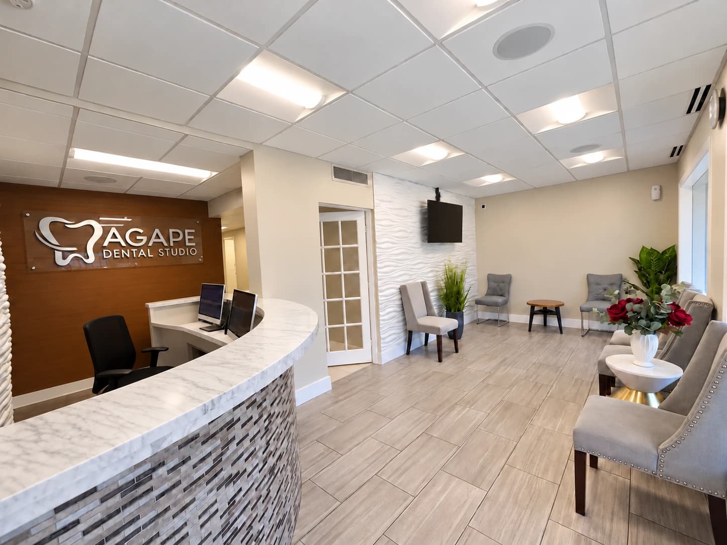 Reception area at Agape Dental Studio